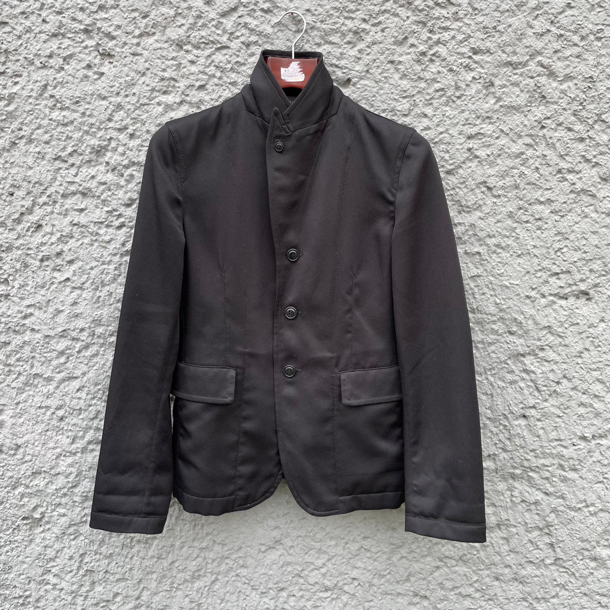 Comme Des Garçons Black Blazer with Tartan Cross on the Inside 