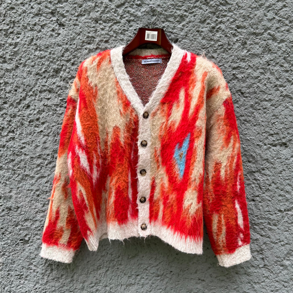 No Maintenance Red Still Shag Cardigan – Asa Nisi Masa