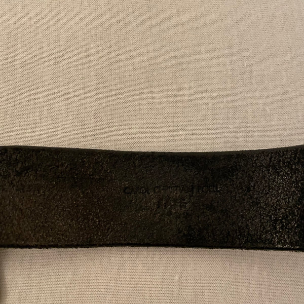 Black Double-Buckle Leather Belt