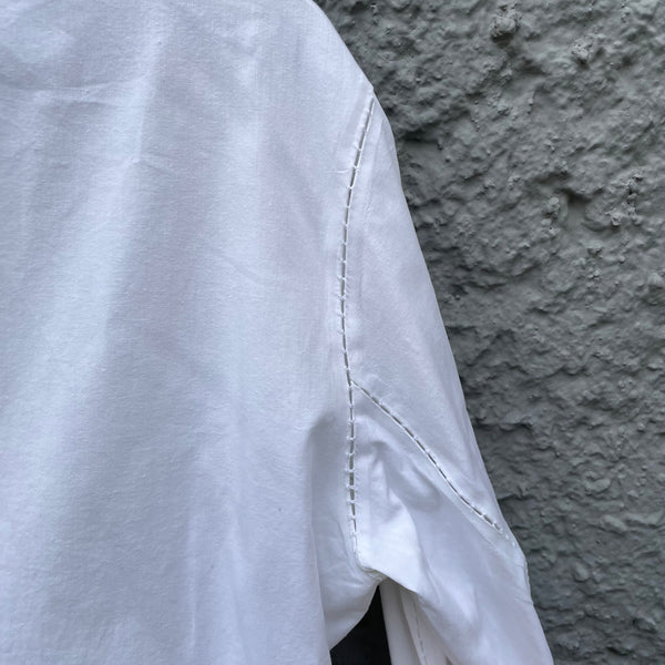 Carol Christian Poell White Chainseam Shirt CM/2240 SPUR/1