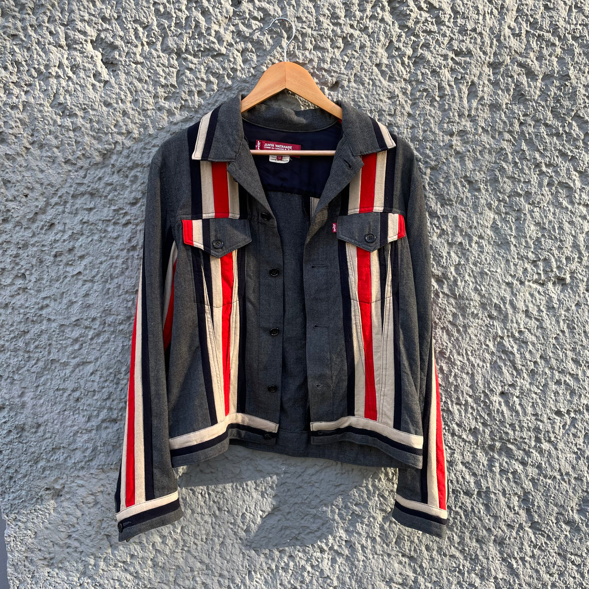 Junya Watanabe Comme des Garcons X Levis Striped Trucker Jacket F 