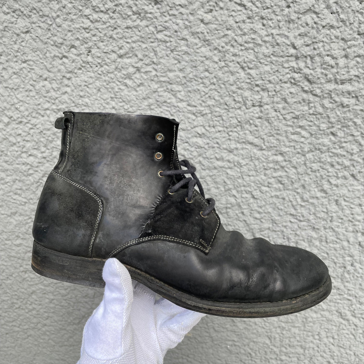 A1923 A Diciannoveventitre Black Leather Combat Boots – Asa Nisi Masa
