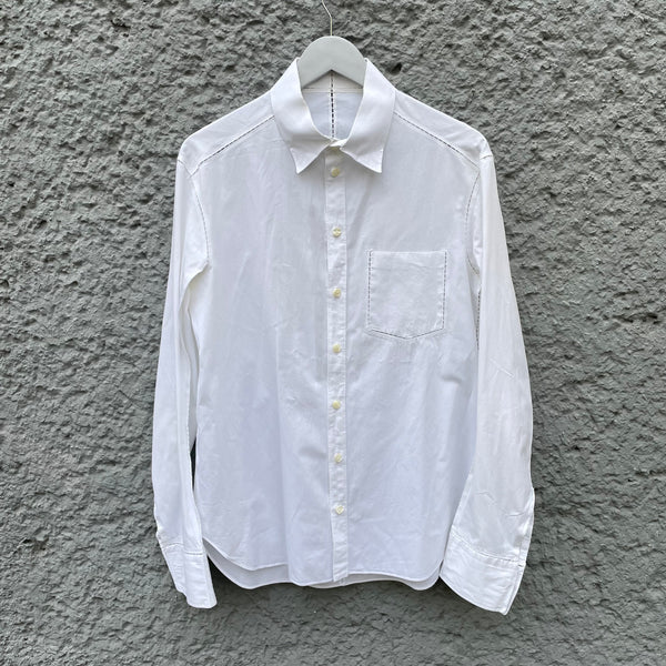 Carol Christian Poell White Chainseam Shirt CM/2240 SPUR/1