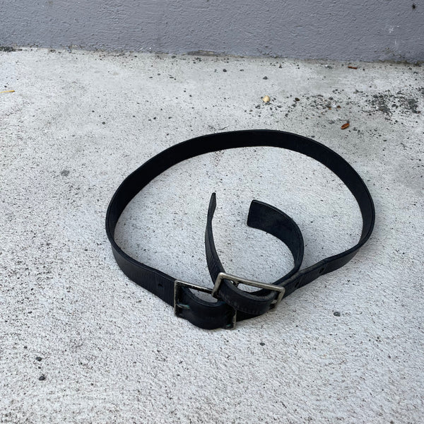 Carol Christian Poell Black Double-Buckle Leather Belt