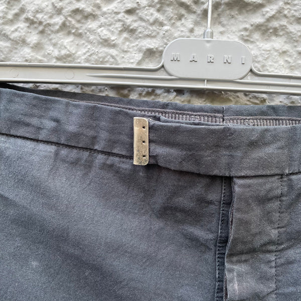 Carol Christian Poell Black Trousers PM/2414 HA-EDGE/10 Silver Tip Detail