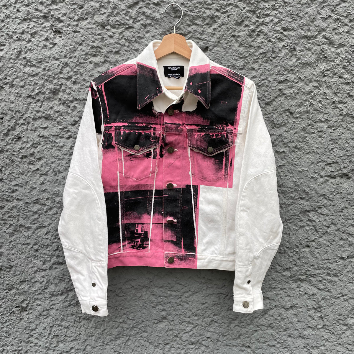 Calvin klein printed denim jacket shop