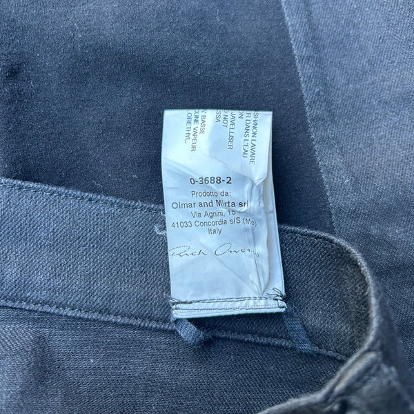 Rick Owens Black Black Biker Pants F/W13 "Plinth" Tag