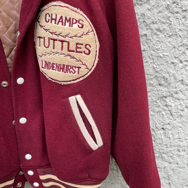 Vintage 1960s Felco Red Varsity Jacket Detail