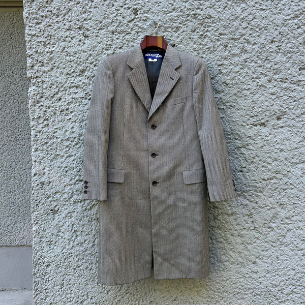Comme des Garcons Junya Watanabe Houndstooth Overcoat Coat F/W04