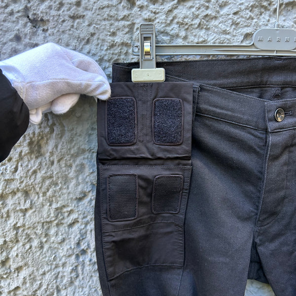 Rick Owens Black Black Biker Pants F/W13 "Plinth" Pocket Detail