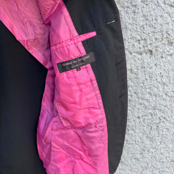 Comme des Garçons Homme Plus Black "Pink Panther" Blazer S/S05 Lining 