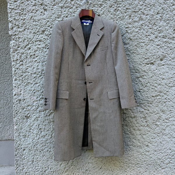 Comme des Garcons Junya Watanabe Houndstooth Overcoat Coat F/W04