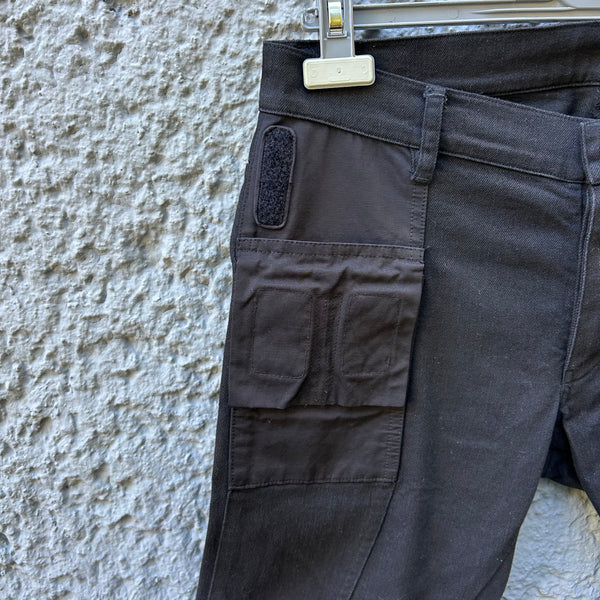 Rick Owens Black Black Biker Pants F/W13 "Plinth" Detail