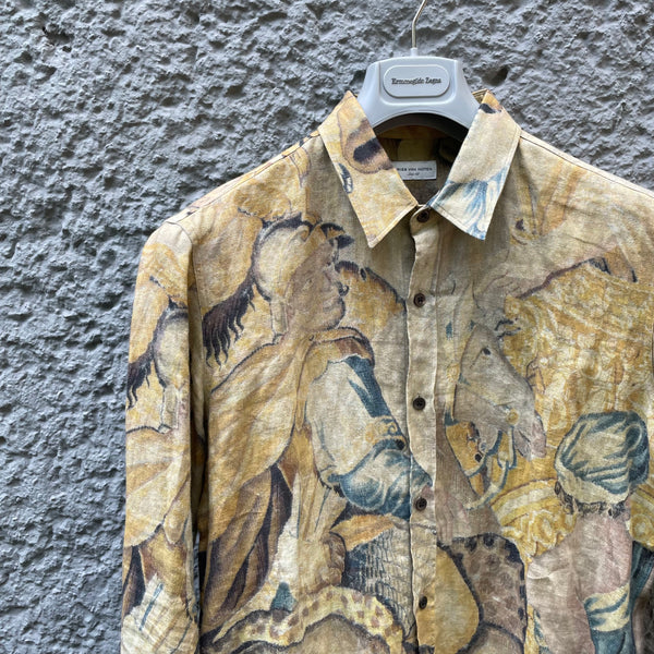 Dries van Noten Yellow Tapestry Shirt S/S17