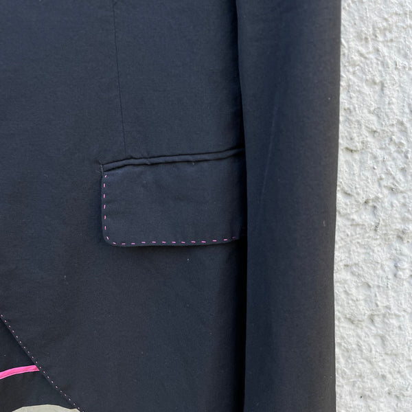 Comme des Garçons Homme Plus Black "Pink Panther" Blazer S/S05 Detail