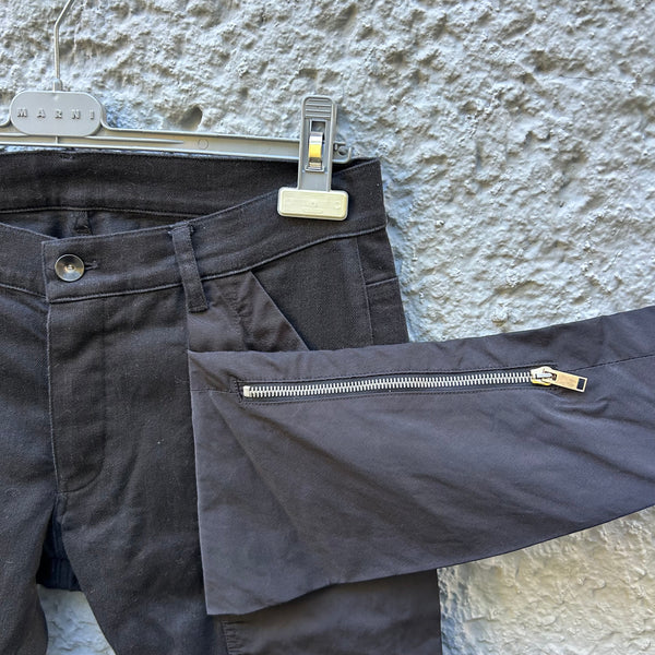 Rick Owens Black Black Biker Pants F/W13 "Plinth" Flap Detail