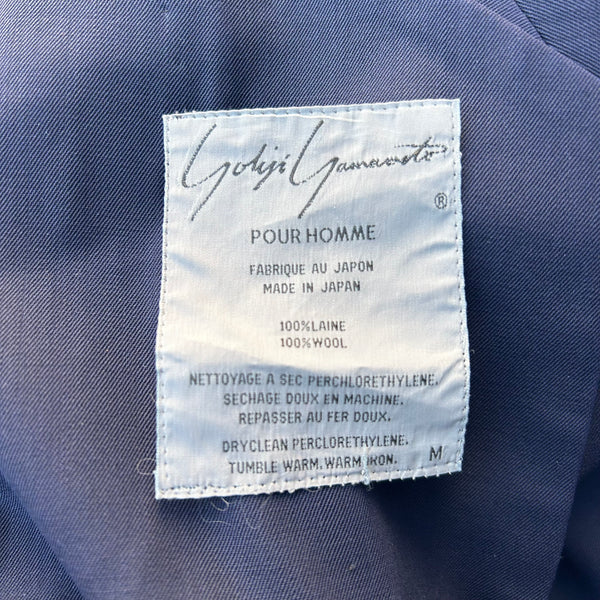 Vintage Yohji Yamamoto Blue Boxy Blazer Tag
