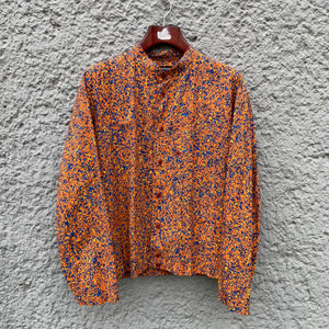 Issey Miyake Orange and Blue Shirt Jacket