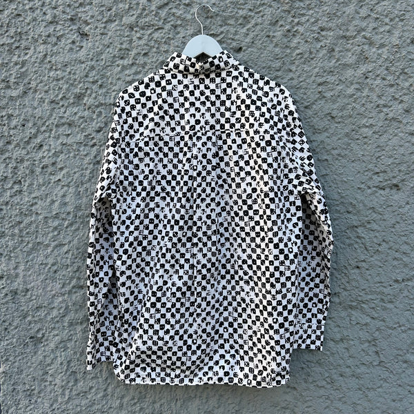 Marni White Shirt with Dice Pattern Backside