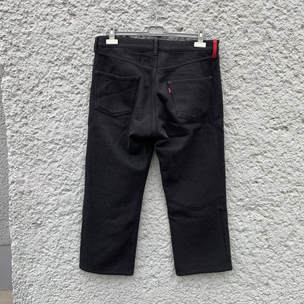 Junya Watanabe Comme des gARCONS Man x Levis Black Wool Trousers F/W03 Backside