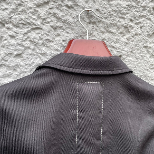 Comme Des Garçons Black Blazer with Tartan Cross on the Inside Detail