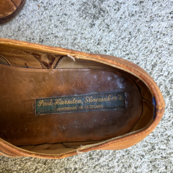 Paul Harnden Shoemakers Brown Leather Derbies Shoes Tag