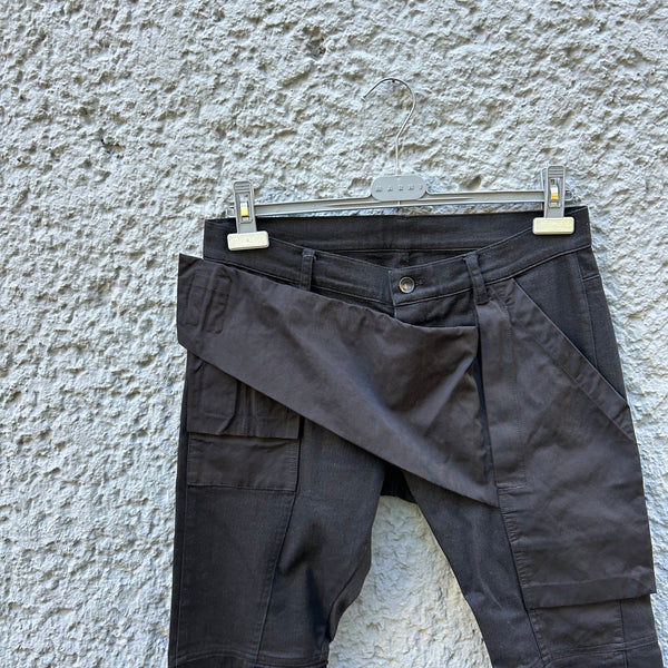 Rick Owens Black Black Biker Pants F/W13 "Plinth" Close-Up