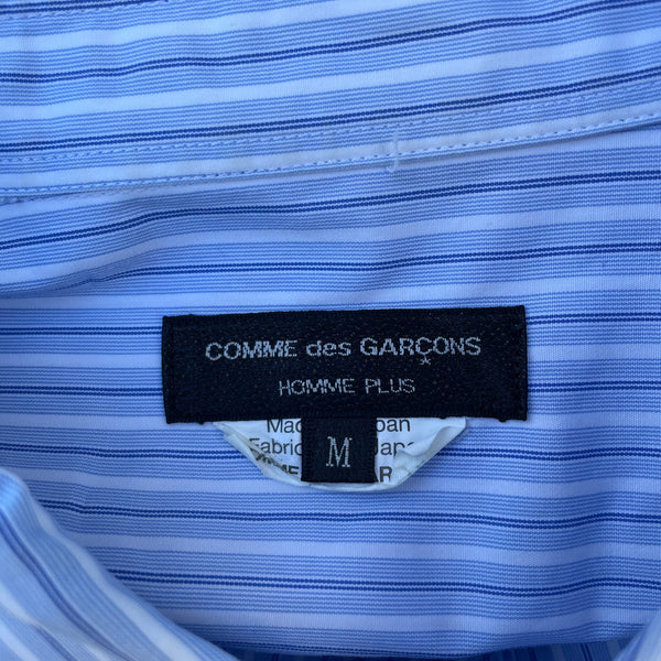 Comme des Garcons Homme Plus Blue Striped Shirt with Tassels F/W13 Tag