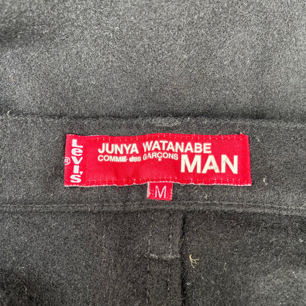 Junya Watanabe Comme des Garcons Man x Levis Black Wool Trousers F/W03 Tag