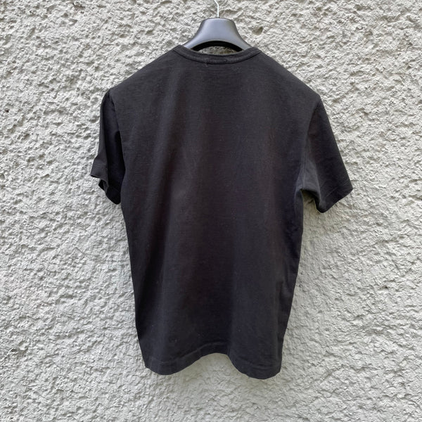 Comme des Garcons Homme Plus Black T-Shirt with Red Abstract Head  Backside