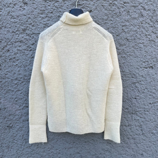 Yohji Yamamoto Cream Wool Turtleneck Backside