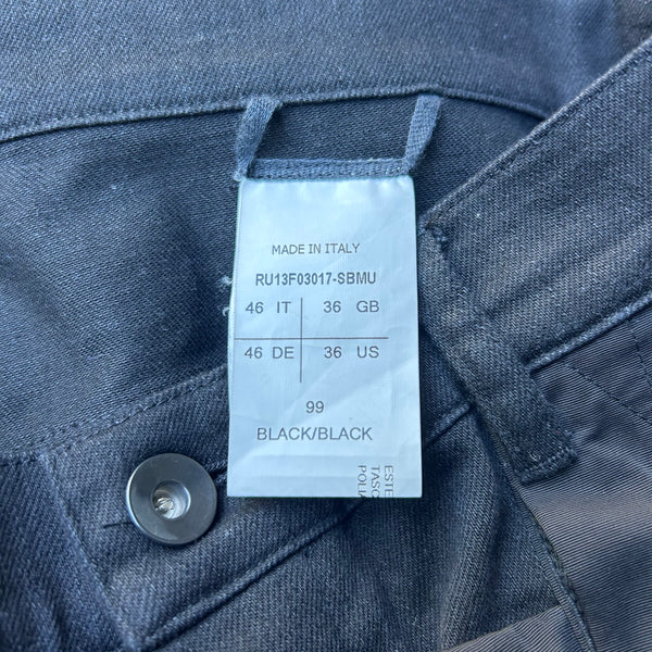 Rick Owens Black Black Biker Pants F/W13 "Plinth" Tag