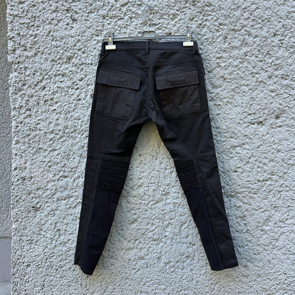 Rick Owens Black Black Biker Pants F/W13 "Plinth" Backside