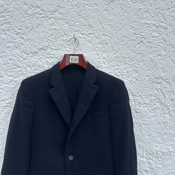 Jil Sander Light Navy Blue Cotton Blazer  Close-Up