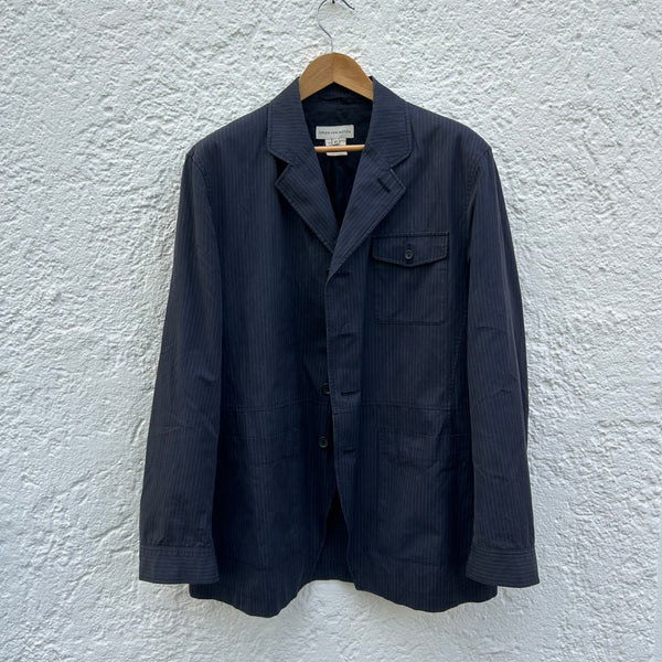Dries van Noten Blue Relaxed Pinstriped Blazer, front view