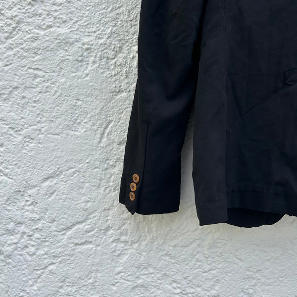 Close up view of Comme des Garcons Homme Plus Black Patchwork Blazer Jacket F/W05