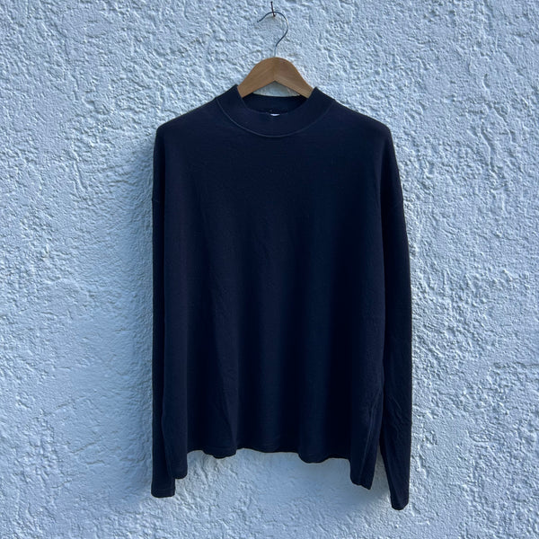 Jil Sander Blue Wool Mockneck Sweater