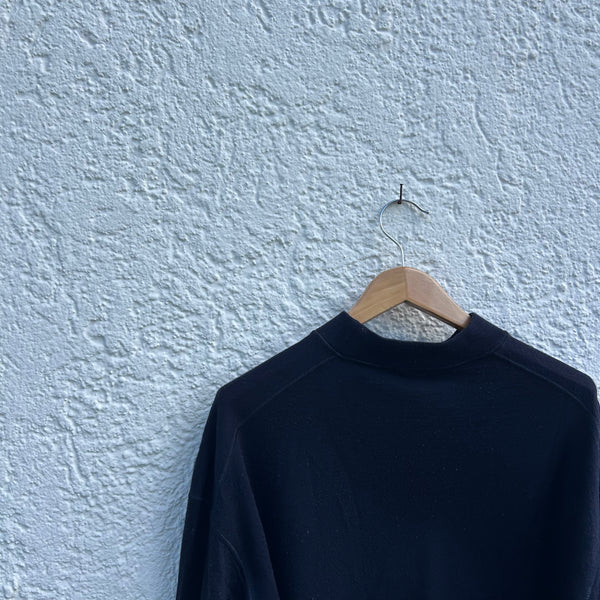 Jil Sander Blue Wool Mockneck Sweater Back view
