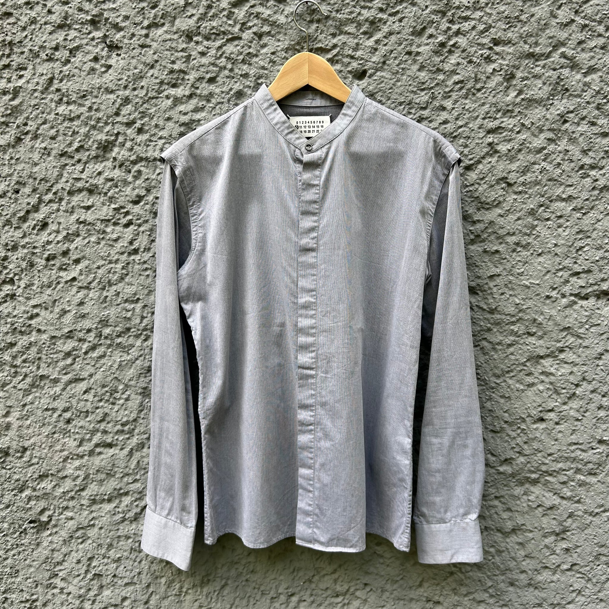 Maison Martin Margiela Grey Shirt with Mandarin Collar