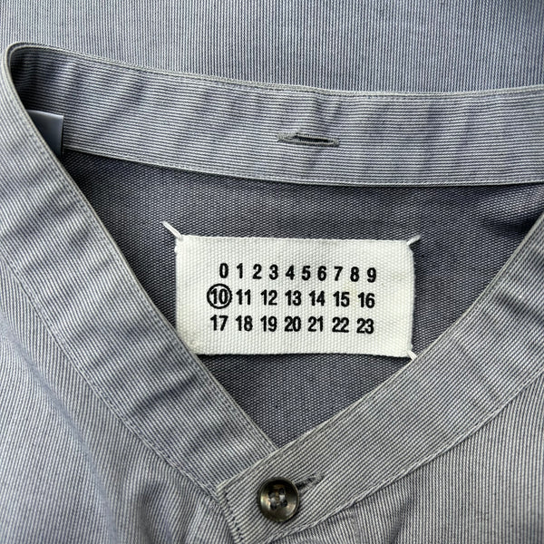 Maison Martin Margiela Grey Shirt with Mandarin Collar Tag