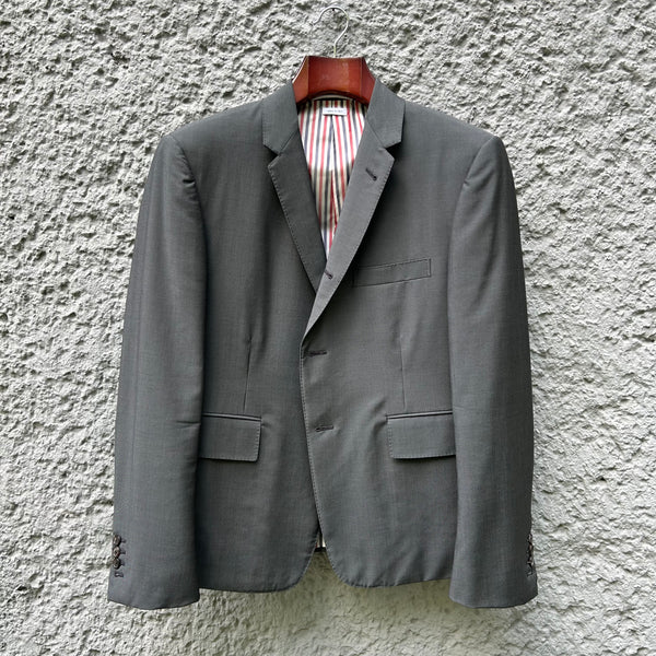 Thom Browne Grey Three-Roll-Two Blazer Jacket