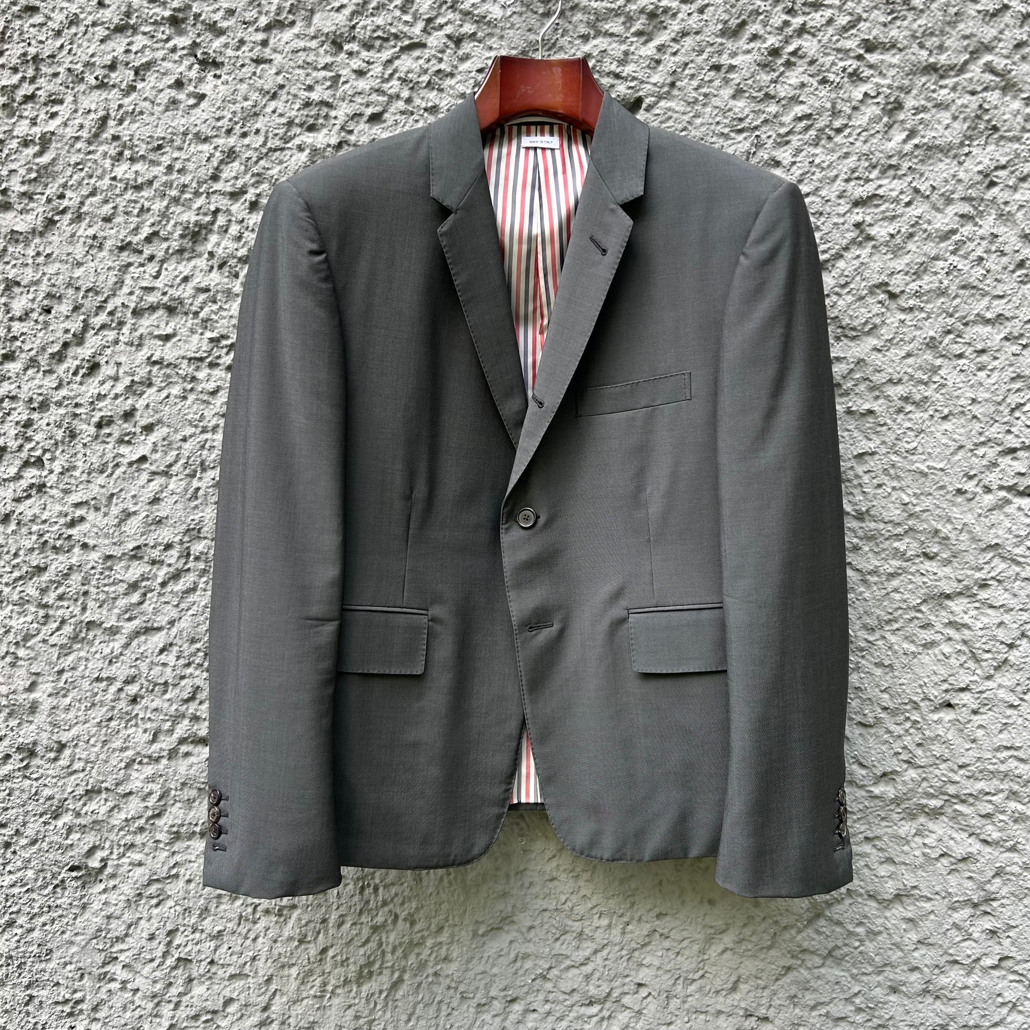 Thom Browne Grey Three-Roll-Two Blazer Jacket