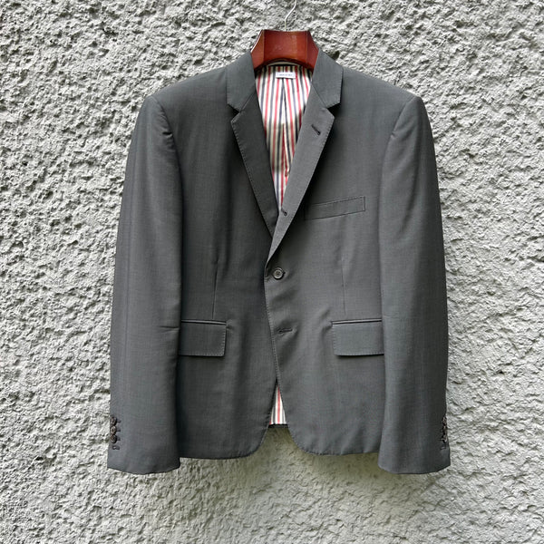 Thom Browne Grey Three-Roll-Two Blazer Jacket