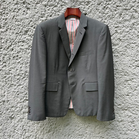 Thom Browne Grey Three-Roll-Two Blazer Jacket