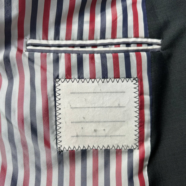 Thom Browne Grey Three-Roll-Two Blazer Jacket Tag