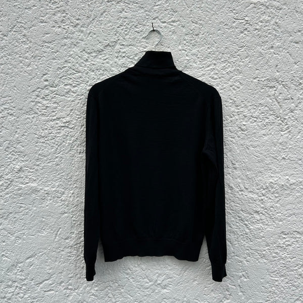 Lemaire Black Merino Wool Turtleneck Backside