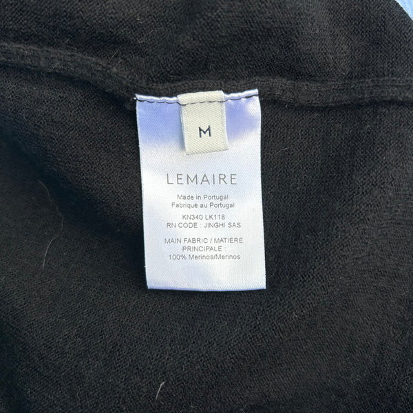 Lemaire Black Merino Wool Turtleneck Tag