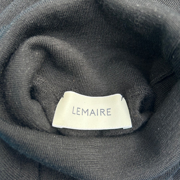 Lemaire Black Merino Wool Turtleneck Tag