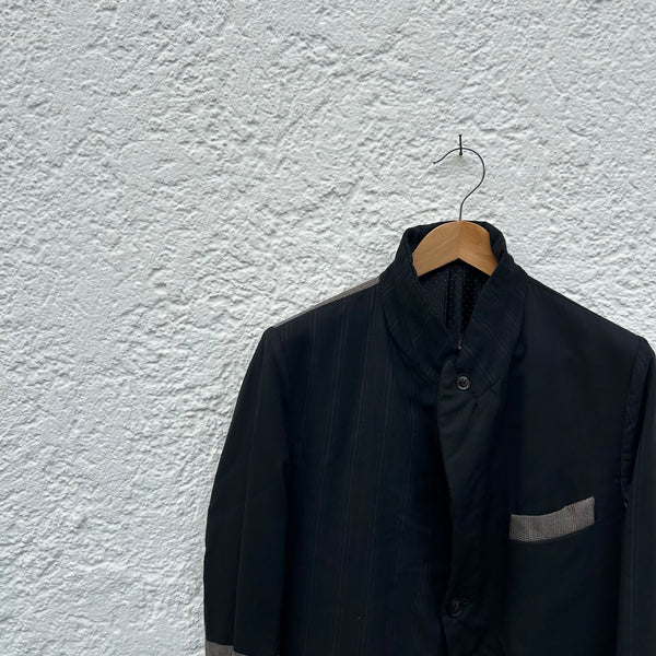 Geoffrey B. Small Black and Brown Patchwork Blazer A/W2020