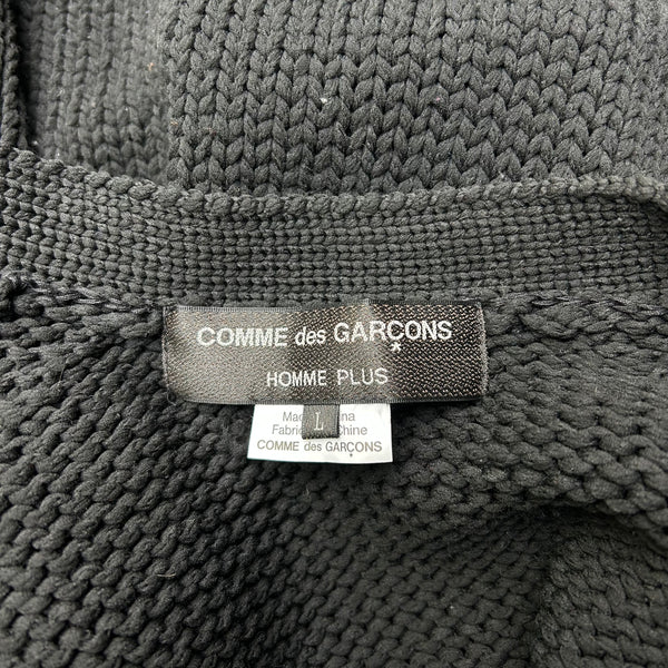 Comme des Garcons Homme Plus Black Oversized Knit Cardigan F/W23 Tag